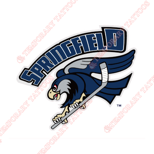 Springfield Falcons Customize Temporary Tattoos Stickers NO.9144